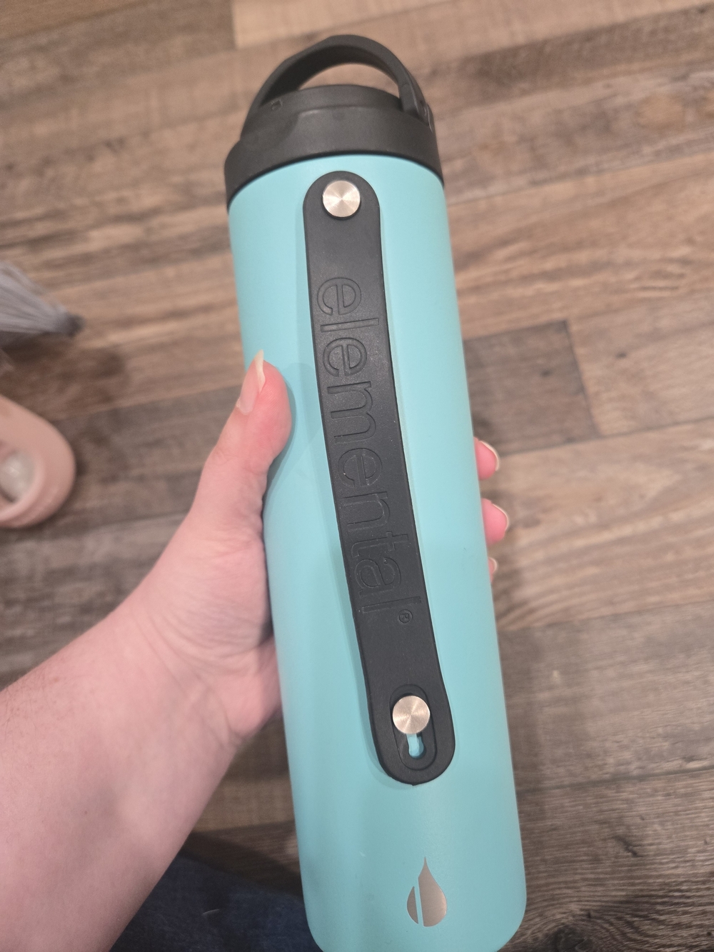Elemental Turquoise & Black Insulated Water Bottle